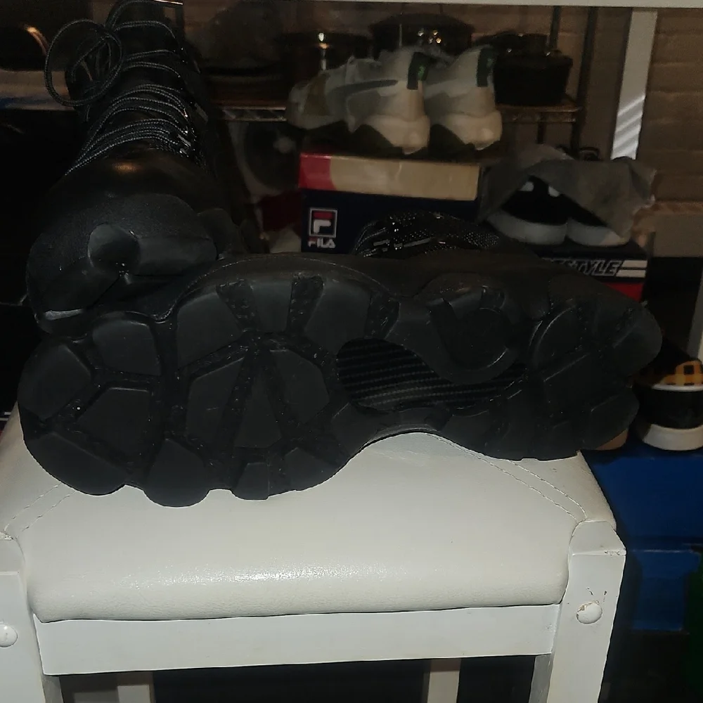 Jordan Black Athletic Shoes with Rugged Sole - Picture 8 of 13